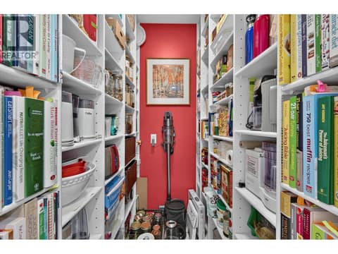 This is a serious walk in pantry at 3901 Gallaghers Circle, South East Kelowna