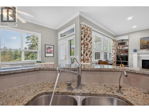 Walk out from Kitchen and Family Room at 3901 Gallaghers Circle, South East Kelowna