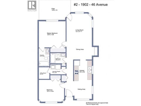 Floor layout at 1902 46 Avenue Unit# 2, Harwood, Vernon