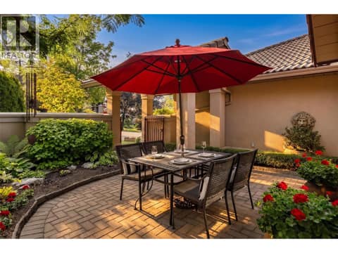 Setting sun in courtyard. at 4400 Gallaghers Drive E Unit# 2, South East Kelowna