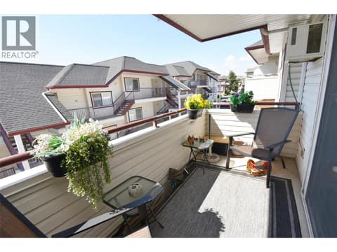Covered 12X5ft deck at 4800 Heritage Drive Unit# 7, Westmount, Vernon