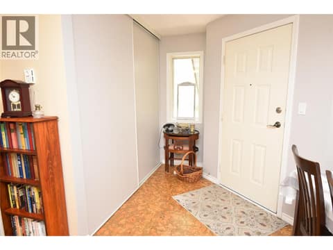 Foyer area with large closet space at 4800 Heritage Drive Unit# 7, Westmount, Vernon