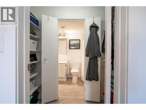 Closet and access to bathroom at 3608 27 Avenue Unit# 209, City of Vernon