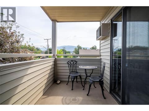 Covered balcony on second floor/corner unit at 3608 27 Avenue Unit# 209, City of Vernon