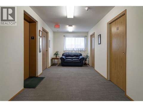 Elevator landing area on the second floor at 3608 27 Avenue Unit# 209, City of Vernon