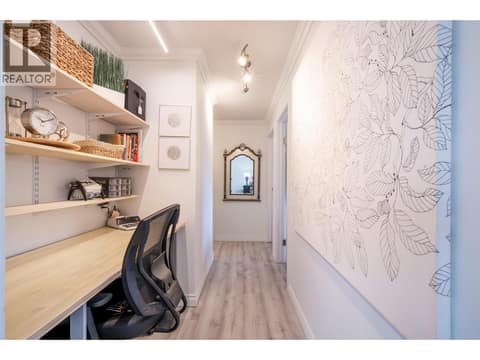 Hallway- with closet converted to a handy desk area at 3608 27 Avenue Unit# 209, City of Vernon