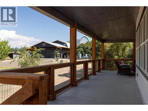 Custom textured metal ceiling, soffits at 1130 Thomas Hayes Road, Armstrong/ Spall., Spallumcheen