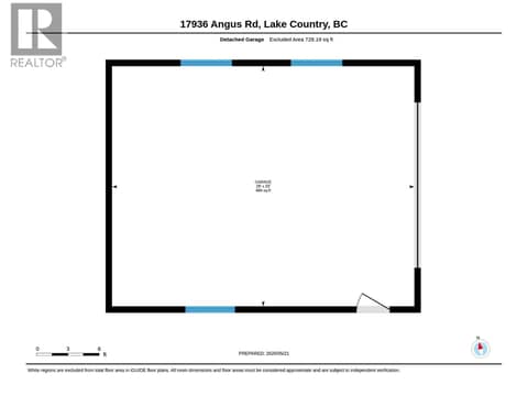 Floor Plans | Detached Garage at 17936 Angus Road, Lake Country North West