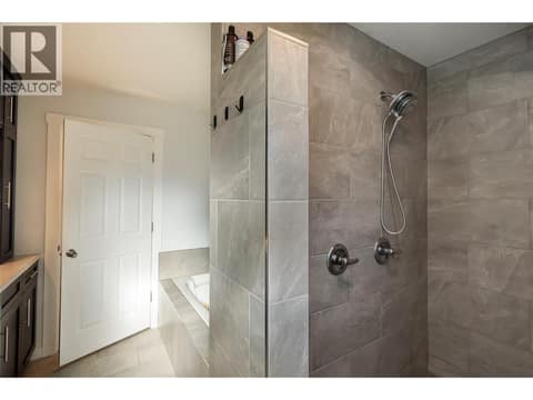 Generous walk in shower at 42 Lakeshore Drive, Okanagan North, Vernon