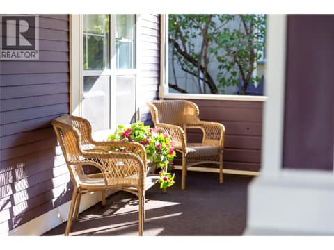 Front porch at 408 & 410 Mackenzie Avenue, Revelstoke