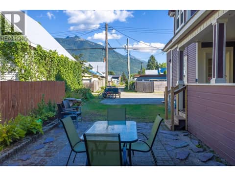 One sitting area outside with at 408 & 410 Mackenzie Avenue, Revelstoke