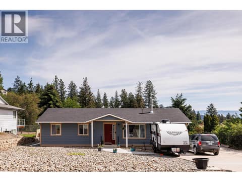 Exterior Front Main Home at 3728 - 3724 Glenway Road, Glenrosa, West Kelowna