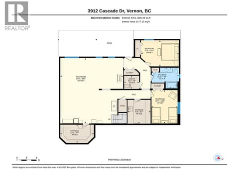 Floor Plan Basement at 3912 Cascade Drive, East Hill, Vernon