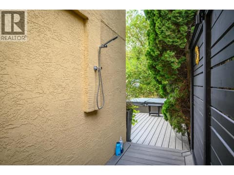 Outdoor shower at 8615 Okanagan Landing Road, Okanagan Landing, Vernon
