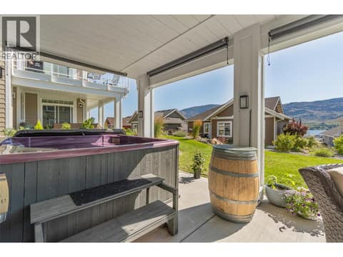 Walk out basement patio & hot tub at 2450 Radio Tower Road Unit# 252, Oliver Rural