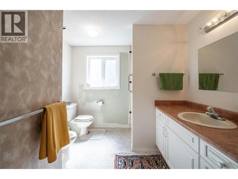 Bathroom on basement level at 5804 Richfield Drive, Westmount, Vernon