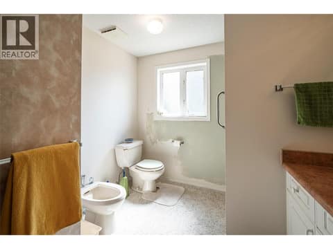 Bathroom on basement level at 5804 Richfield Drive, Westmount, Vernon