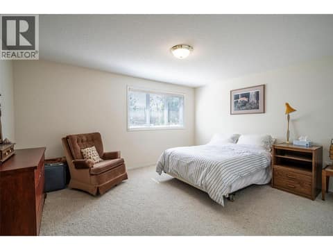 Bedroom on basement level at 5804 Richfield Drive, Westmount, Vernon