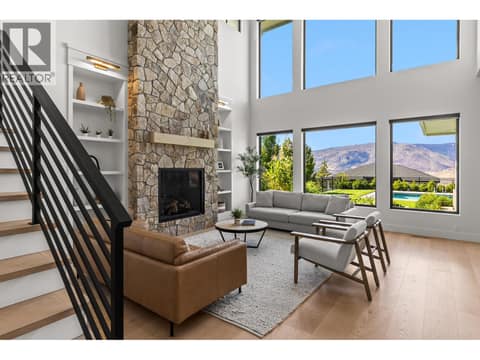 Incredible views from the great room area at 74 Red Sky Court, Wilden, Kelowna