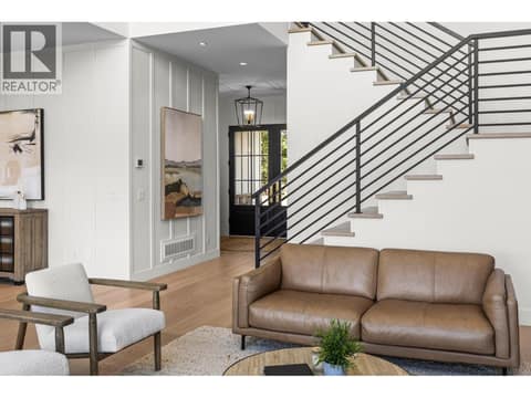 Modern staircase at 74 Red Sky Court, Wilden, Kelowna