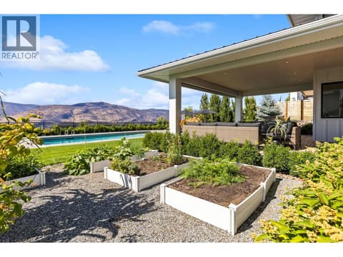 Private garden area at 74 Red Sky Court, Wilden, Kelowna