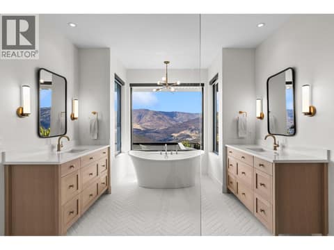Stunning primary ensuite with double vanity at 74 Red Sky Court, Wilden, Kelowna