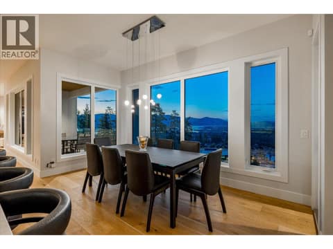 Imagine dinner with these views at 980 Ledgeview Court, Upper Mission, Kelowna