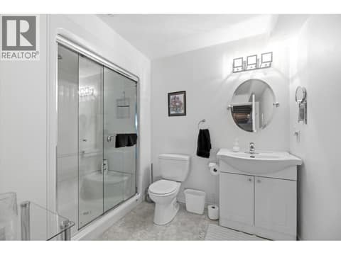 Finished 3 piece bathroom on basement level at 1765 Leckie Road Unit# 201, Springfield/Spall, Kelowna