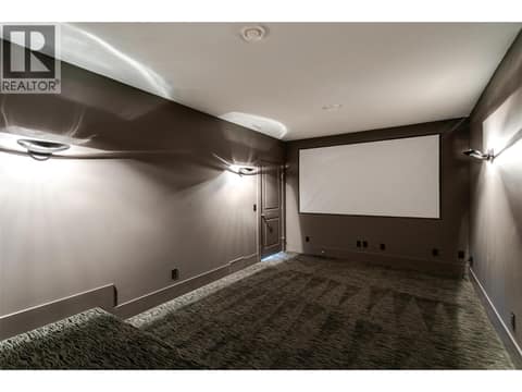 Theatre room lower level at 1002 Hewetson Avenue, Upper Mission, Kelowna