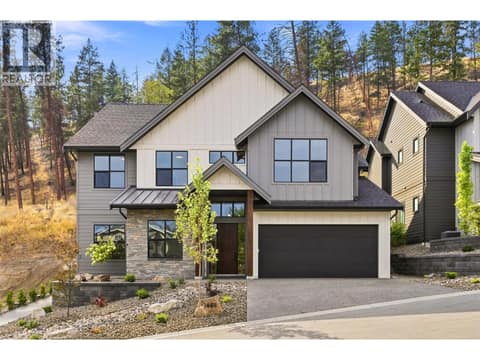 Brand-new 5 bed/ 4 bath with private backyard, attached double-car garage & legal self-contained suite in the Wilden community at 1448 Whistling Pine Place, Wilden, Kelowna