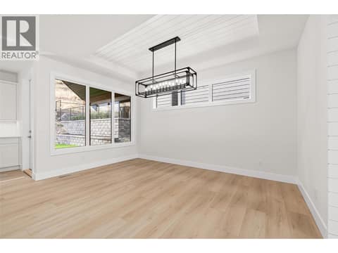 Dining Area | Upper Level - With access to backyard space at 1448 Whistling Pine Place, Wilden, Kelowna