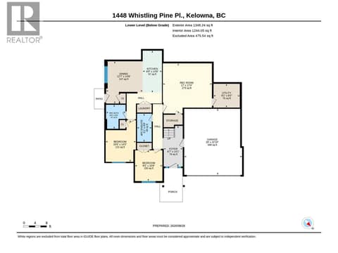 Floor Plans | Lower Level at 1448 Whistling Pine Place, Wilden, Kelowna