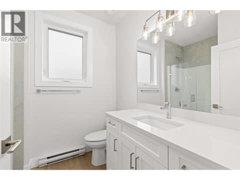 Suite Bathroom | Lower Level - Bathroom #3 - 3 piece bathroom at 1448 Whistling Pine Place, Wilden, Kelowna