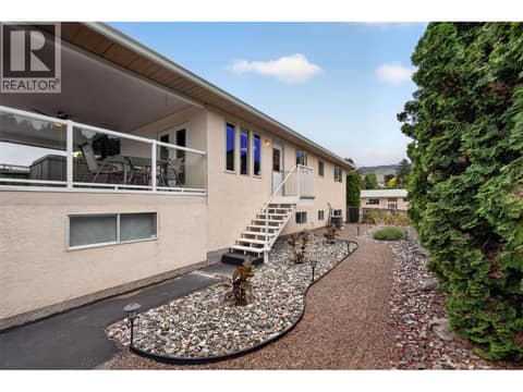 Xeriscaped backyard at 1685 Jonathan Road, Rutland North, Kelowna