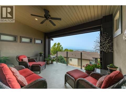 Large Covered Deck for all weather enjoyment and View at 1836 Tower Ranch Boulevard Unit# 2, Rutland North, Kelowna