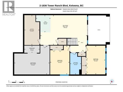 Main floor floor plan at 1836 Tower Ranch Boulevard Unit# 2, Rutland North, Kelowna