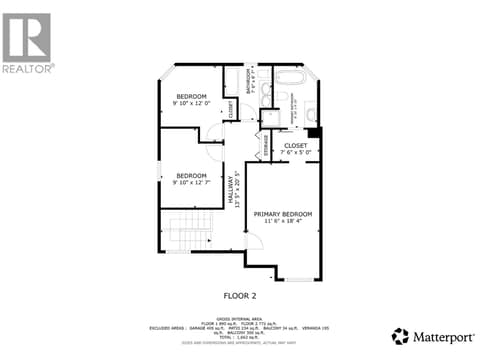 Floor Plan - Second Level at 670 Cassiar Road, Dilworth Mountain, Kelowna