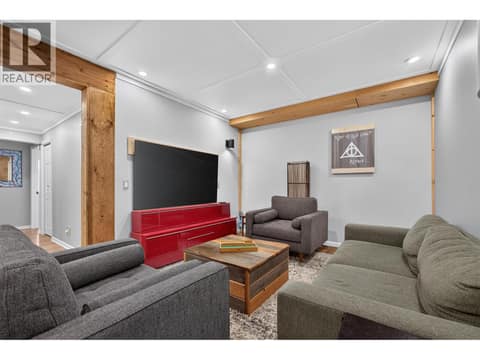 Lower level family room at 1863 Horizon Drive, West Kelowna Estates