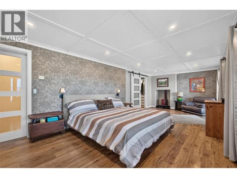 Lower Level Primary Bedroom at 1863 Horizon Drive, West Kelowna Estates