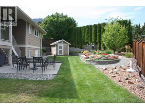 Back yard patio at 1985 Stikine Place, Juniper Ridge, Kamloops