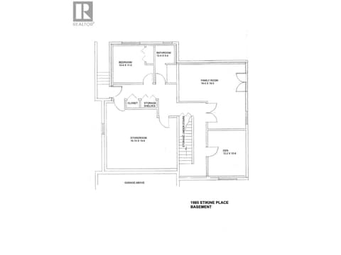 Basement Floor Plan at 1985 Stikine Place, Juniper Ridge, Kamloops