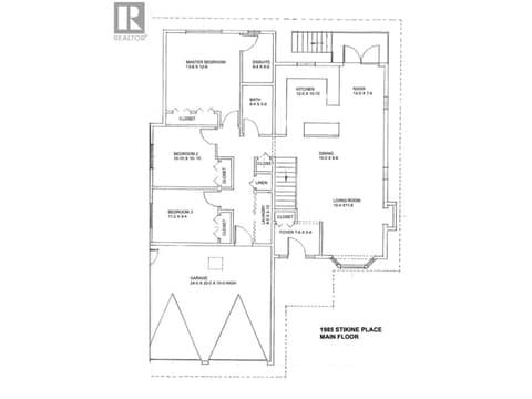 Main Floor Plan at 1985 Stikine Place, Juniper Ridge, Kamloops