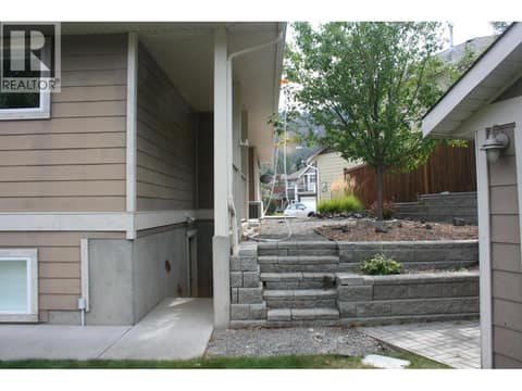 Terraced Side yard at 1985 Stikine Place, Juniper Ridge, Kamloops
