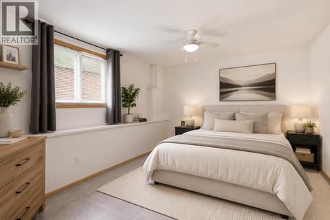 Virtually staged - Basement bedroom (middle suite) at 1108 Menu Road, Lakeview Heights, West Kelowna