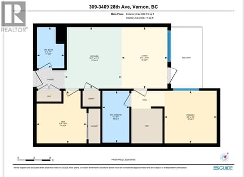 Floor Plan at 3409 28th Avenue Unit# 309, City of Vernon