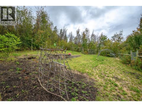 Fenced orchard and garden at 7936 McLennan Road, North BX, Vernon