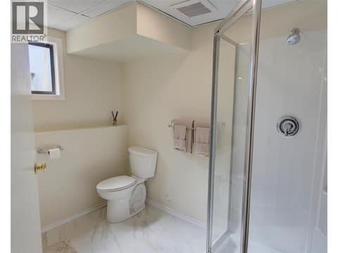 3 piece updated bathroom on lower level at 5894 Dedecker West Road, North BX, Vernon