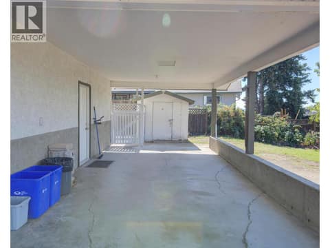 Carport with storage shed at back at 5894 Dedecker West Road, North BX, Vernon