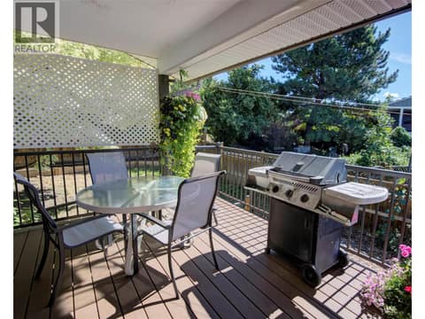 Deck off dining room sliding door at 5894 Dedecker West Road, North BX, Vernon