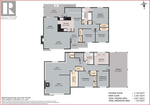 Floor plans at 5894 Dedecker West Road, North BX, Vernon